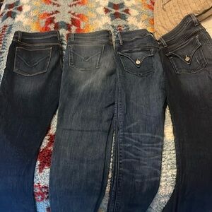 4 pairs Hudson Skinny Jeans size 26